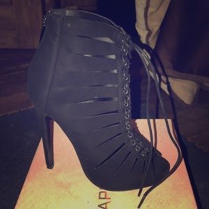 Black Lace Up Heel